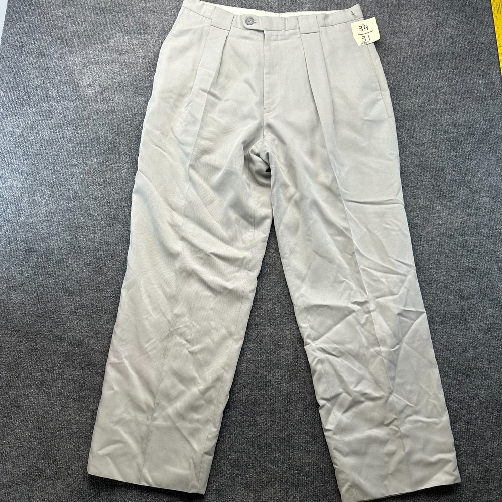 Vintage Jhane Barnes Dress Pants Mens 36 Gray Pleated Professional Office Career